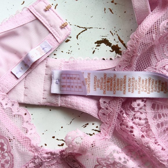 Savage X Fenty Bra Lavender Lace Demi Sz 34DD by Rihanna Nylon Women's Intimates - Picture 6 of 7